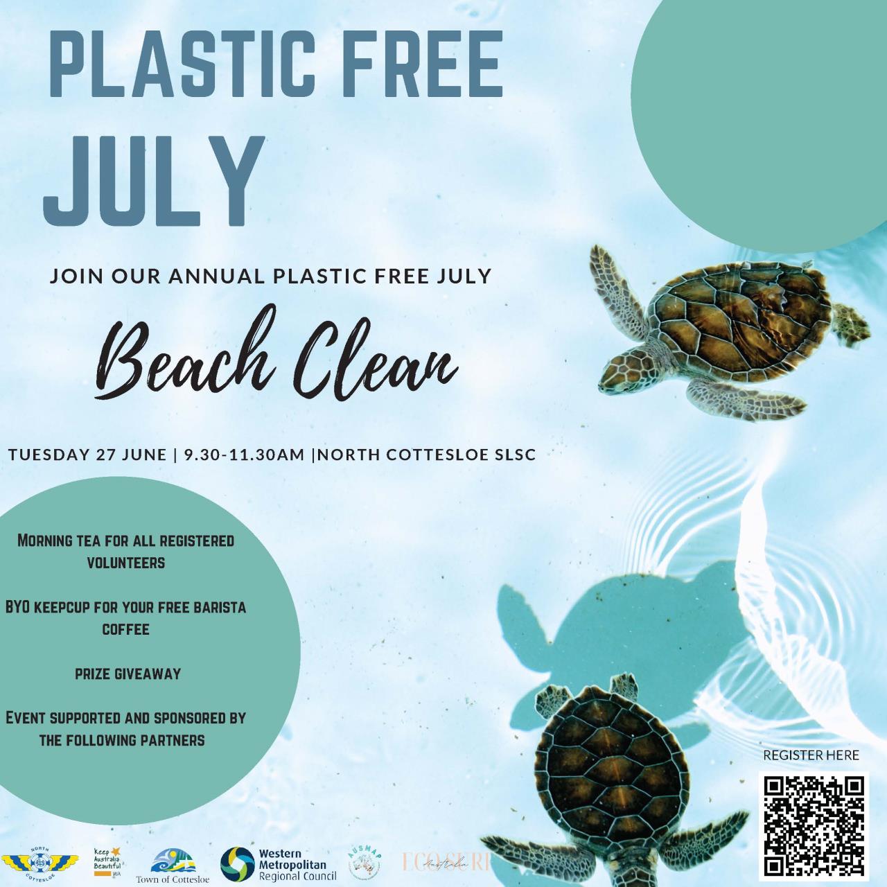 Plastic Free July North Cottesloe Beach
